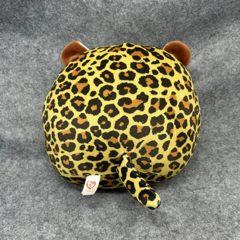 Ty Unisex Livvie Leopard Squish-a-Boo Plush 9in Yellow Spotted Soft Toy